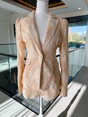 Women’s Cream Lace Blazer and shorts - Co-ord set